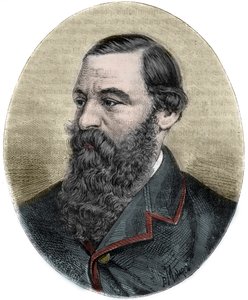 Retrato de Sir Samuel Baker (1821-1893) grabado de “Picturesque Histoire des grands voyages au nineteenth century”. 1877 de Unknown artist
