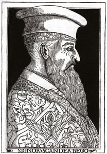 Retrato de Skanderbeg (1403 - 1468), guerrero albanés de Unknown artist
