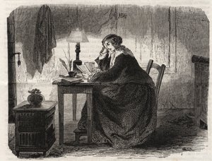 Retrato de Sophie Germain (1776-1831) matemática francesa - grabado de 1860 de Unknown artist
