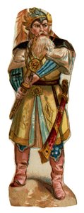 Retrato de Tamerlán (1336-1405) (o Timur Lang, "Timur el cojo"). Cromolitografía, finales del siglo XIX