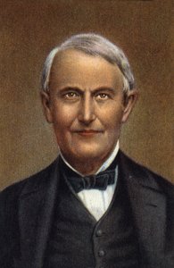 Retrato de Thomas Alva Edison, científico e inventor estadounidense. de Unknown Artist