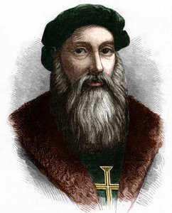 Retrato de Vasco de Gama (1469-1524) navegante portugués.