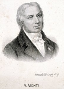 Retrato de Vincenzo Monti (1754 - 1828), poeta italiano, grabado siglo XIX