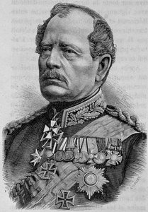 Retrato de Werder. Grabado del siglo XIX de Unknown artist
