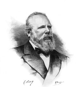 Retrato de Guillermo III (1817-1890) Rey de los Países Bajos (Holanda). Grabado en "Le Monde Illustré" de Unknown artist