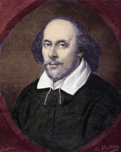 Retrato de William Shakespeare (1564-1616), dramaturgo inglés de Unknown artist