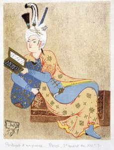 Retrato de un príncipe persa leyendo