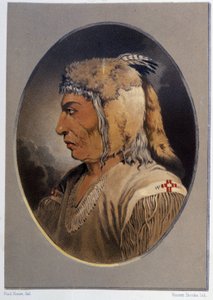 Retrato de un indio: Man-Ce-Muckt - en "Wandering of an artist among the indians of north america" por Paul Kane, Longmans & Roberts, Londres de Unknown artist