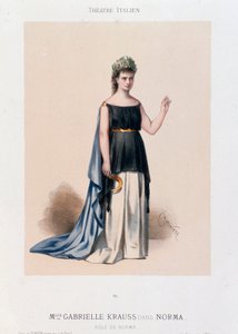 Retrato de la cantante Gabrielle Krauss en la ópera Norma de Unknown artist