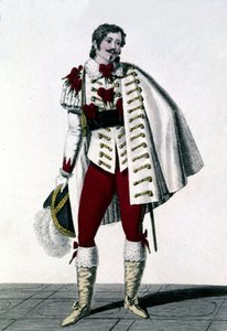 Retrato del tenor Louis Antoine Ponchard (1787 - 1866) en el papel del Conde de Lisberg en “La Nieve” de Auber o “El Nuevo Ewinard”. de Unknown artist