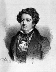 Retrato del tenor francés Adolphe Nourrit (1802 - 1839).
