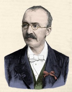 Retrato del arqueólogo alemán Heinrich (Henri) Schliemann (1822-1890)