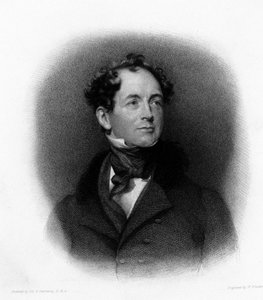 Retrato del poeta irlandés Thomas Moore (1779-1852). Grabado del siglo XIX de Unknown artist