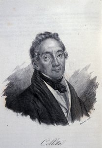 Retrato del patriota e historiador italiano Pietro Colletta (1775-1831). Grabado del siglo XIX de Unknown artist