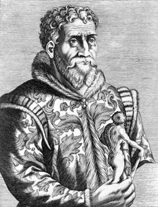 Retrato del pintor italiano Miguel Ángel Buonarroti conocido como Miguel Ángel