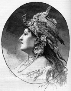 Retrato de la escritora Judith Gauthier (1845-1917) en 1888. de Unknown artist