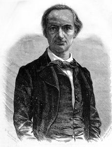 Retrato del poeta Charles Baudelaire (1821-1867). Grabado del siglo XIX de Unknown artist