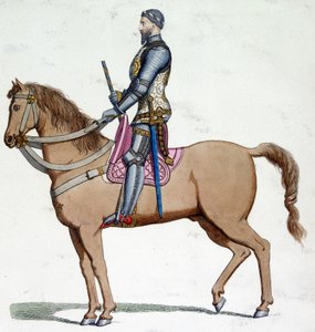 Retrato a caballo de Bernabé Visconti (1319-1385), Señor de Milán de Unknown artist