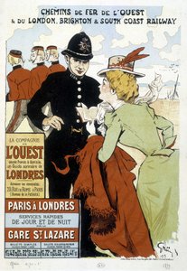 Cartel del Ferrocarril Occidental y Ferrocarril París-Londres, por Grun de Unknown artist