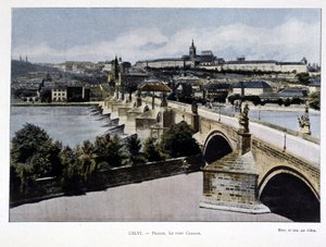 Praga, Puente de Carlos, finales del siglo XIX