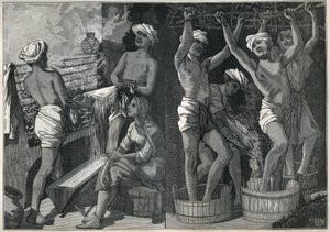 Preparación de laca en India. Grabado de 1885 en "Les arts et metiers illustres" por Adolphe BITARD de Unknown artist