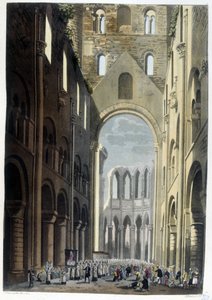 Procesión en la Abadía de Jumieges - en "El traje antiguo y moderno" de Dr. Ferrario, ed. Milán de Unknown artist