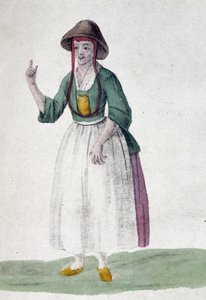 Mujer cuáquera - dibujo, principios del siglo XIX de Unknown artist