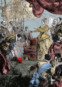 La Reina Isabel I (1530-1603) nombrando caballero a Francis Drake (1540-96)