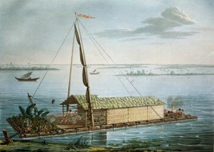 Balsa en el río Guayaquil, Ecuador de Unknown artist