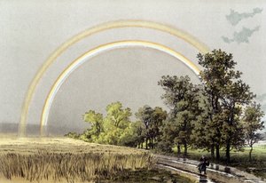 Arco iris - en "La atmósfera: descripción de los grandes fenómenos de la naturaleza" de Camille Flammarion de Unknown artist