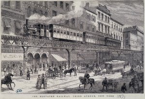 Ferrocarril elevado en la 3ª Avenida, Nueva York