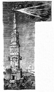 Reconstrucción del faro de Alejandría según Ebers Egipto