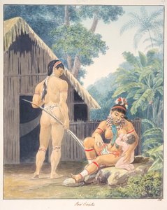 Caribes rojos, c.1843-50 (acuarela) de Unknown artist
