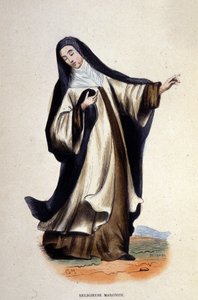Maronita religioso. Grabado de un álbum sobre órdenes religiosas, París de Unknown artist