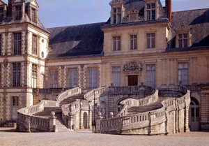 Arquitectura renacentista: la gran escalera del castillo de Fontainebleau de Unknown artist