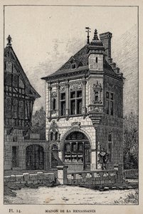 Casa renacentista - grabado de 1889 en “Histoire de l