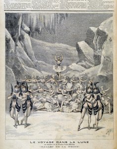 Representación en el Teatro de la Porte Saint Martin de "Viaje a la Luna" - en "Le Petite Journal" del 09/04/1892 de Unknown artist