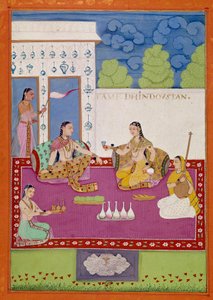Representación de una mujer hindú en la corte del Shah Alam de Unknown artist