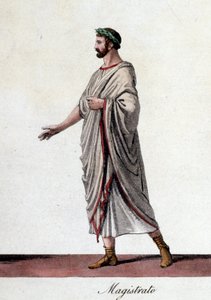 Representación de un magistrado romano. Grabado de principios del siglo XIX de Unknown artist