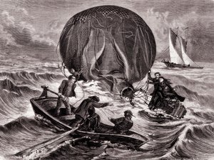 Rescate del balón Habs, montado por el Sr. y la Sra. Durouf. Naufragio en la costa de Inglaterra el 1 de septiembre de Unknown artist