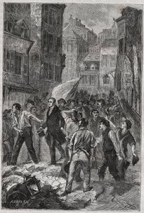Revuelta de los canuts en Lyon en 1831 - Louis Bouvier-Dumolart (Dumolard) prefecto y diputado lionés liberado de Unknown artist