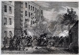 Revolución de 1830 - Muerte del politécnico Louis Vaneau de Unknown artist