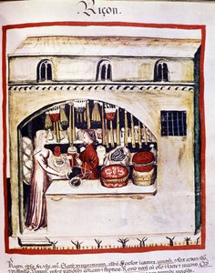 Vendedor de arroz - en Tacuinum Sanitatis de Unknown artist