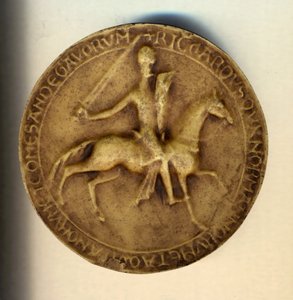 Ricardo I Corazón de León (1157 - 1199) a caballo de Unknown artist