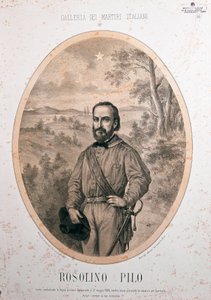 Risorgimento: Retrato del patriota italiano Rosolino Pilo (1820-1860) de Unknown artist