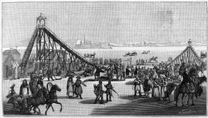 Montaña rusa en Rusia de un dibujo original antiguo de Sauerweid. En 