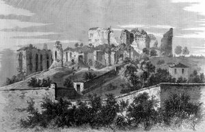 Roma, vista del Monte Palatino y las ruinas del palacio de los Césares.