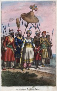 Roshanara Begum 1617-1671 - Princesa Imperial del Imperio Mughal - grabado de “Usi e Costumi di Tutti i Popoli dell
