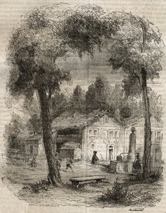 Rousseau en Motiers (Cantón de Neuchatel) - Ilustración para las "Confesiones" de Jean-Jacques Rousseau (1712-1778) - grabado de 1849 de Unknown artist