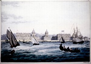Hospital Real en Greenwich en el Támesis, Inglaterra de Unknown artist